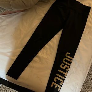 Black justice leggings for kids